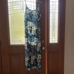 Blue floral maxi dress